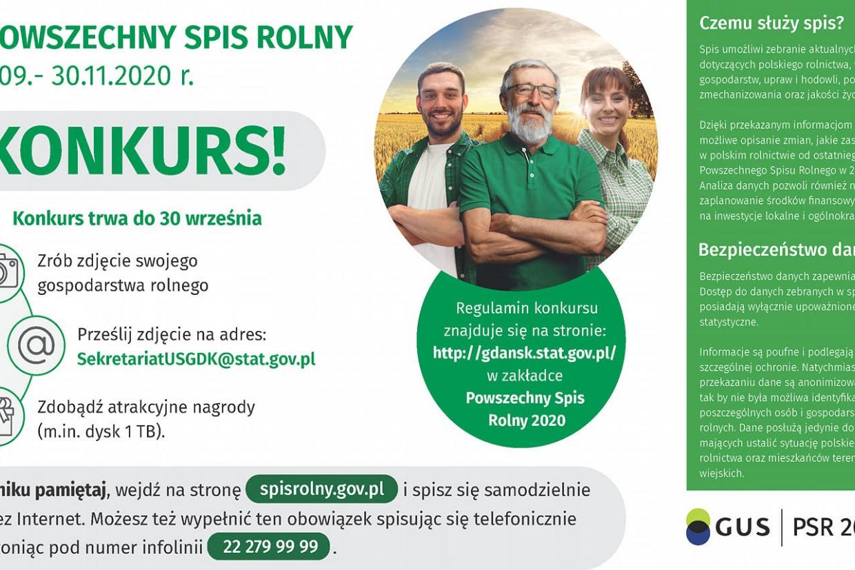 Gospodarstwo rolne w obiektywie - konkurs. Powszechny Spis Rolny 2020.
