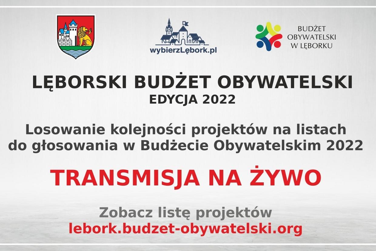 Losowanie kolejności projektów na listach do głosowania w Budżecie Obywatelskim 2022 – transmisja na żywo