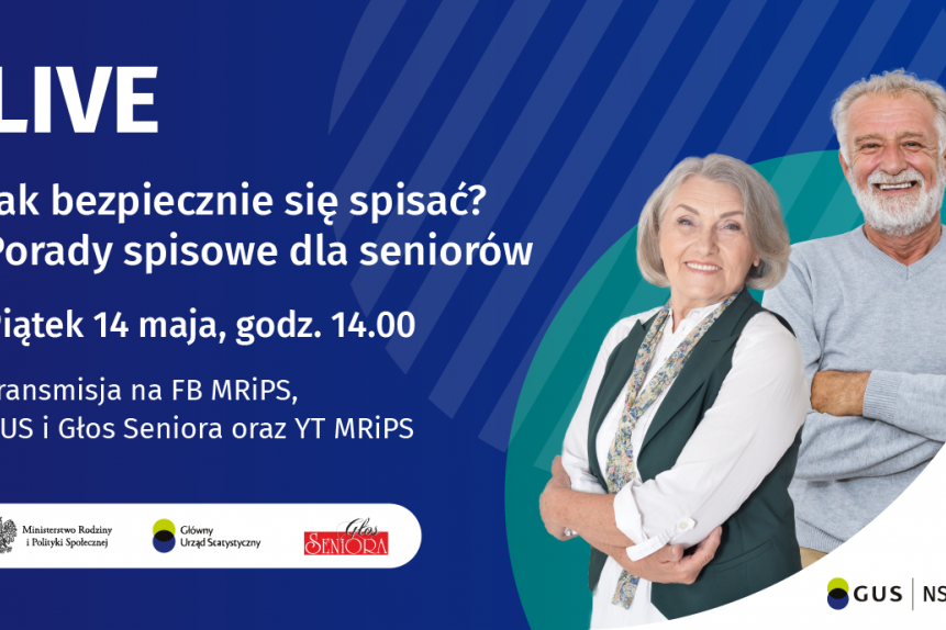 Live MRiPS, GUS i „Głosu Seniora” – Jak bezpiecznie się spisać? Porady spisowe dla seniorów