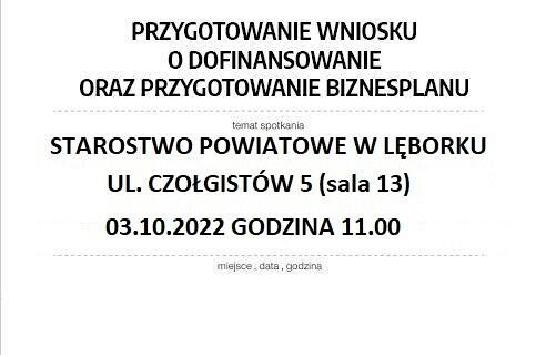 Spotkanie informacyjne dla przedsiębiorców. Są środki z LGD Dorzecze Łeby