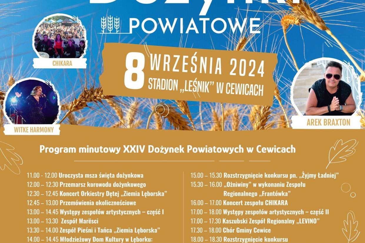 XXIV Dożynki Powiatu Lęborskiego w Cewicach