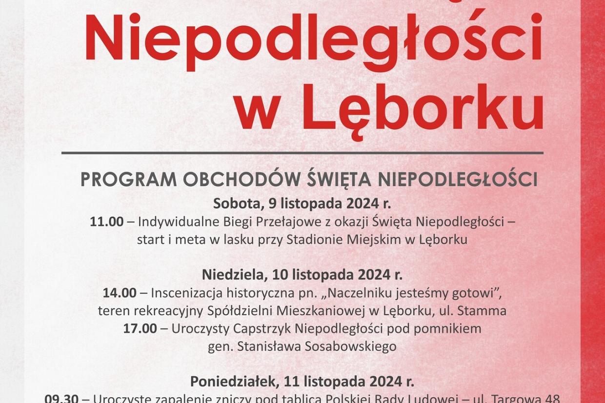 Obchody Święta Niepodległości w Lęborku 2024
