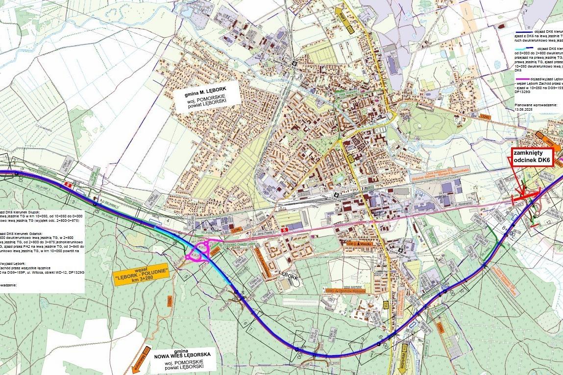 Od 13 sierpnia zmiany w organizacji ruchu na budowie drogi ekspresowej S6