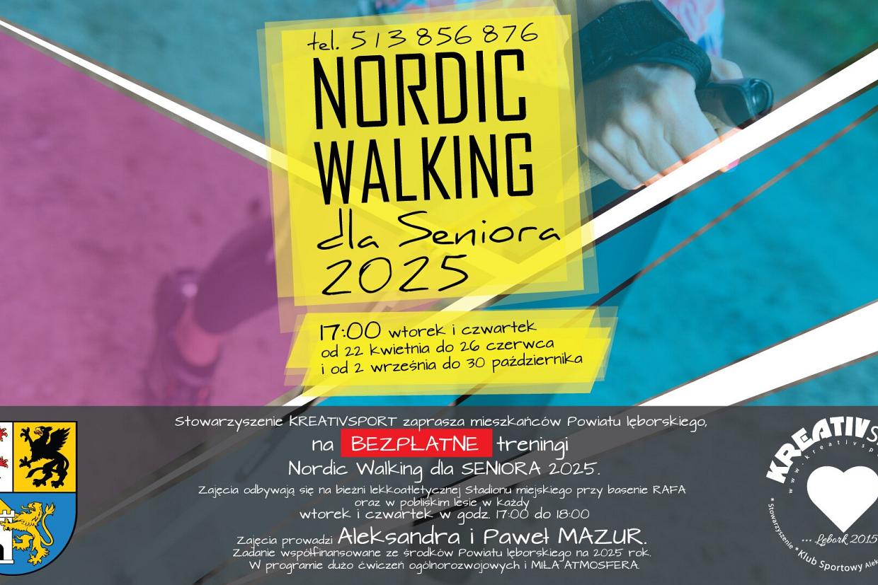 Ruszają bezpłatne zajęcia nordic walking dla seniorów