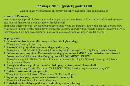 Forum nt. odnawialnych źródeł energii