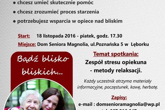 Bezpłatne  warsztaty dla opiekunów osób z zaburzeniami dementywnymi