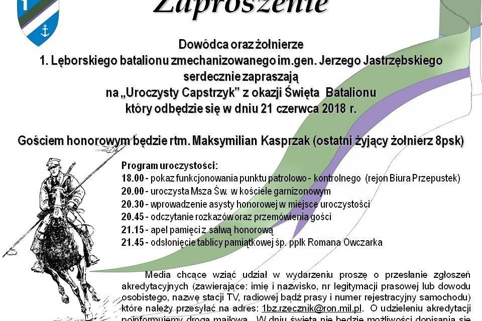 Uroczysty Capstrzyk w lęborskiej jednostce