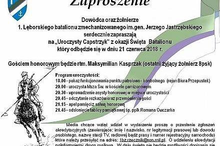 Uroczysty Capstrzyk w lęborskiej jednostce