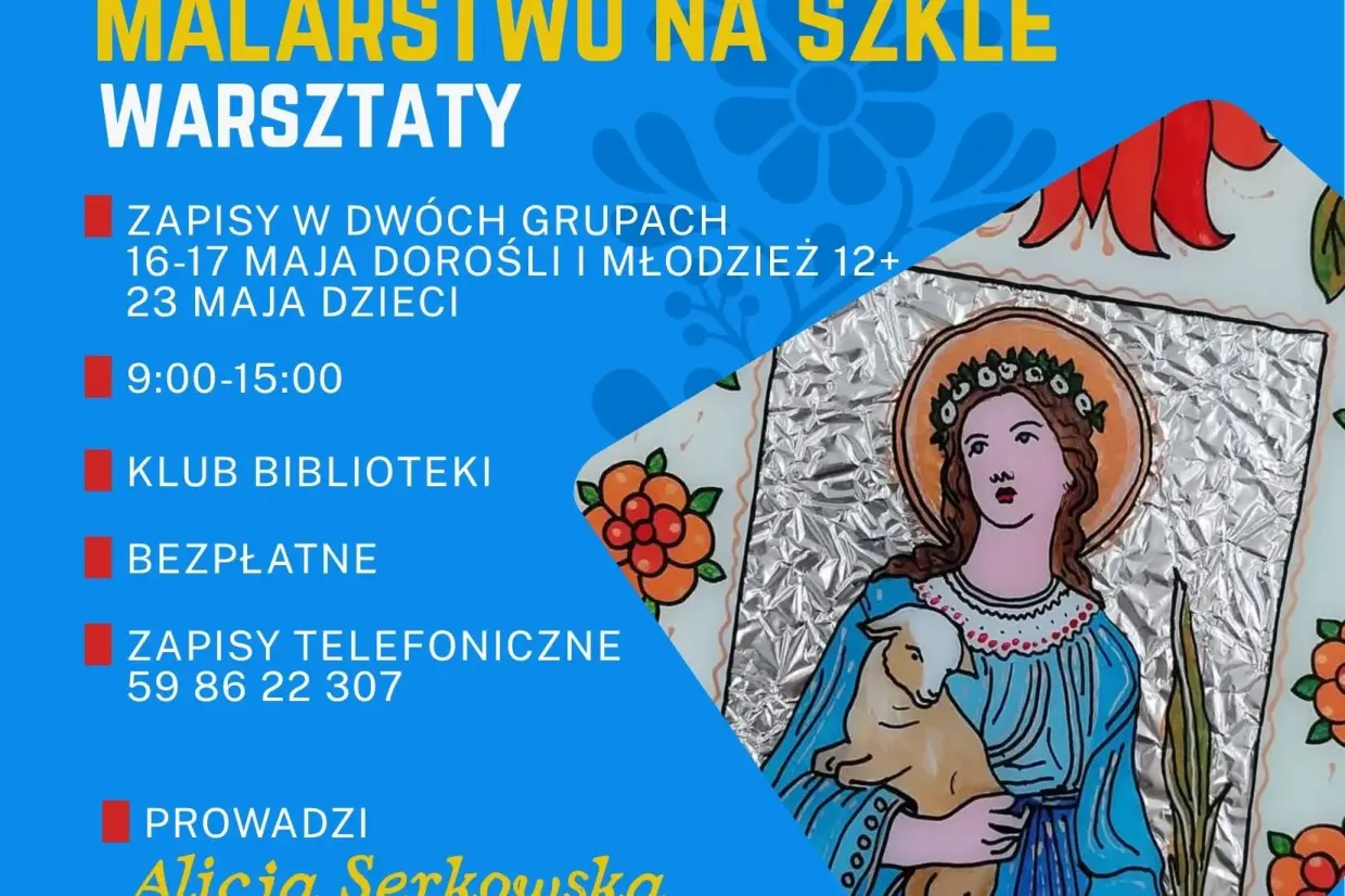 Kaszubskie malarstwo na szkle ożywa w Lęborku – bezpłatne warsztaty dla wszystkich