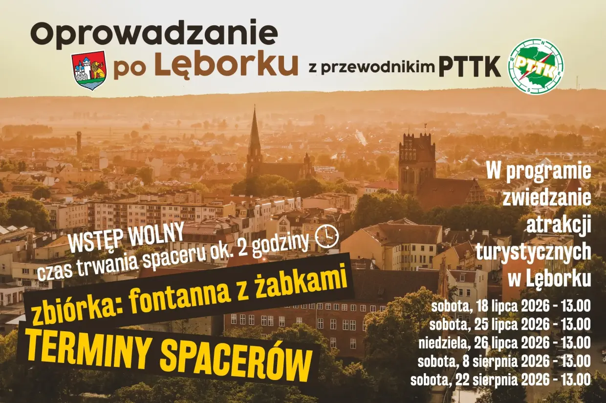 Odkryj Lębork z przewodnikiem PTTK. Kolejny wakacyjny spacer po mieście już 18 lipca
