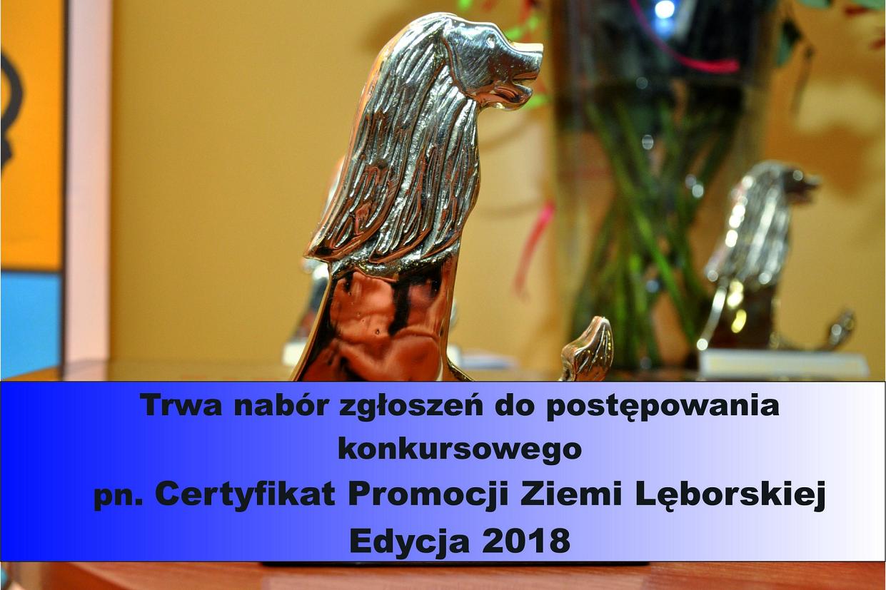 Certyfikat Promocji Ziemi Lęborskiej – Edycja 2018