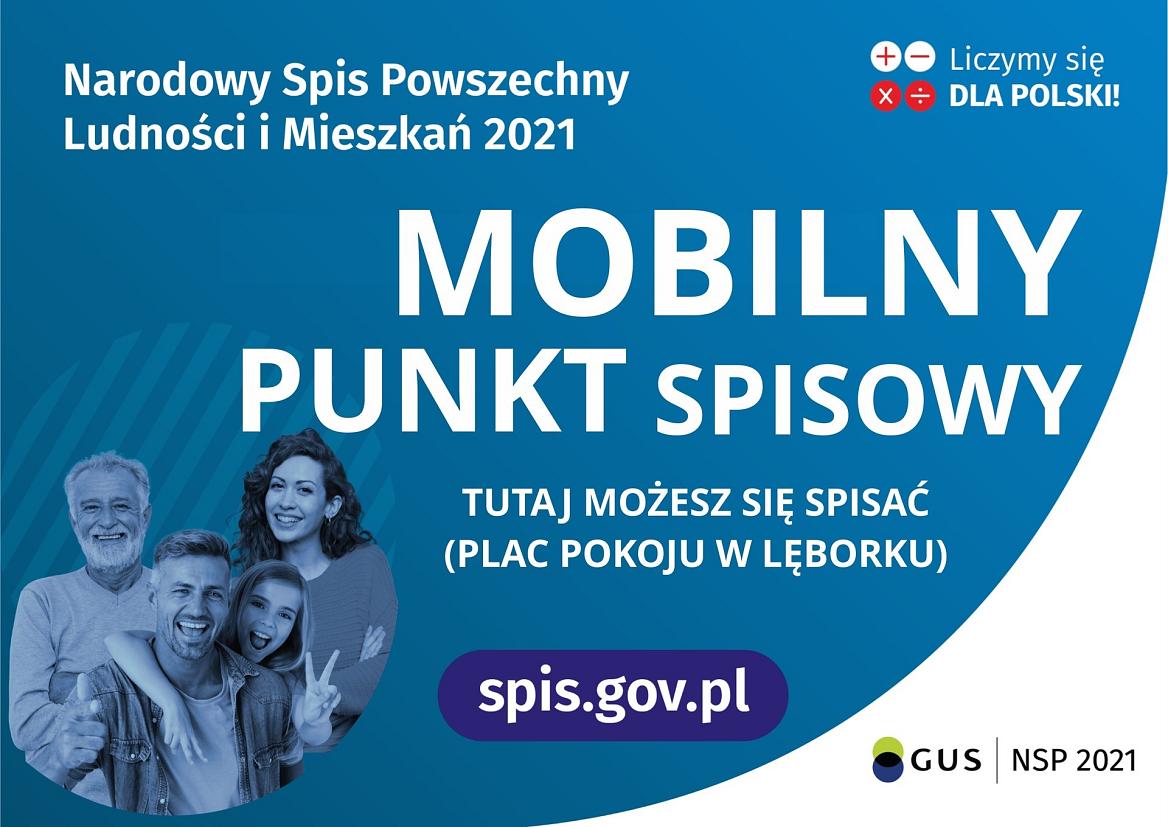 Plenerowy mobilny punkt spisowy na Placu Pokoju