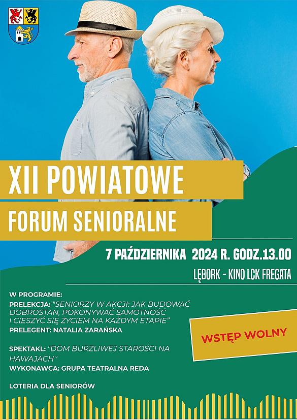 XII Powiatowe Forum Senioralne w Lęborku – prelekcja, spektakl i atrakcje dla seniorów