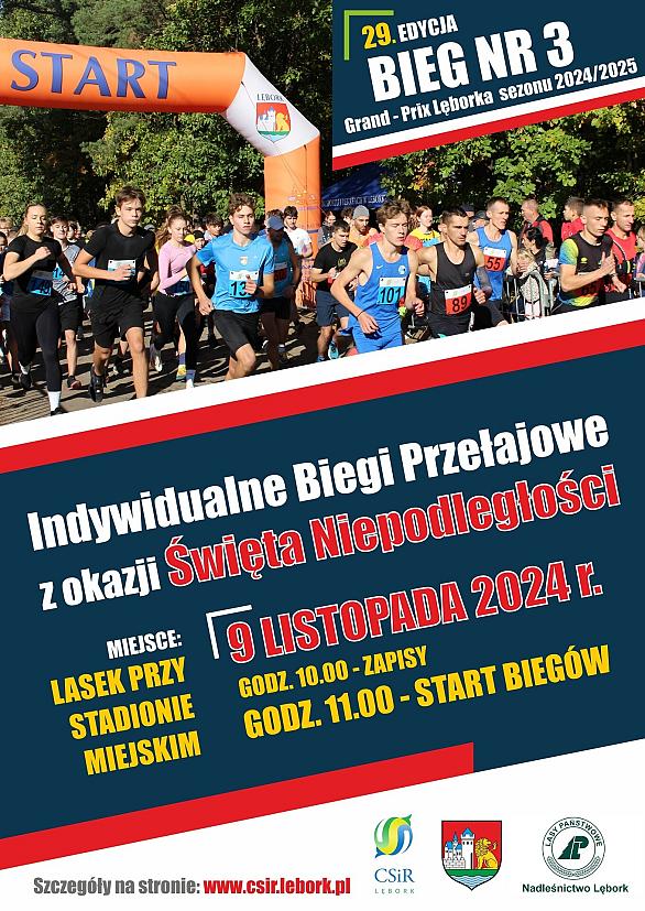 Indywidualne Biegi Przełajowe z okazji Święta Niepodległości – 9 listopada w Lęborku
