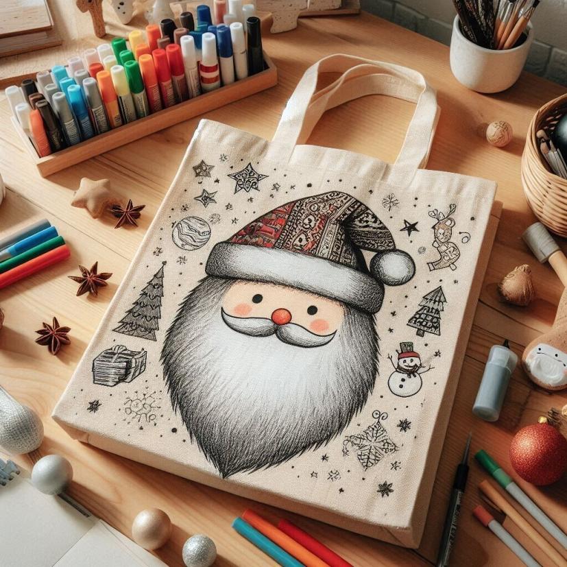 Świąteczne warsztaty malowania toreb dla dzieci