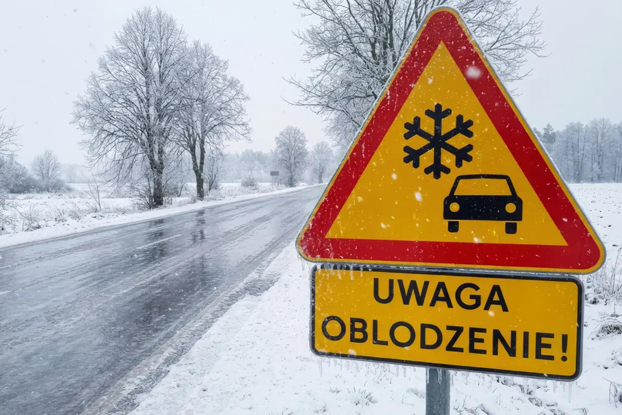 UWAGA – gołoledź w Lęborku