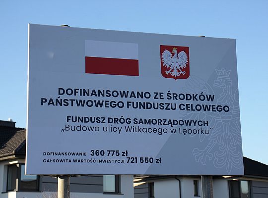 Ulica Witkacego z nowym asfaltem 37761