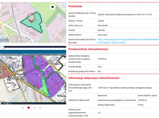 Oferta inwestycyjna Lęborka w bazie Polskiej 38978