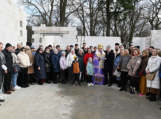 Poświęcenie kamienia węgielnego pod budową 54086