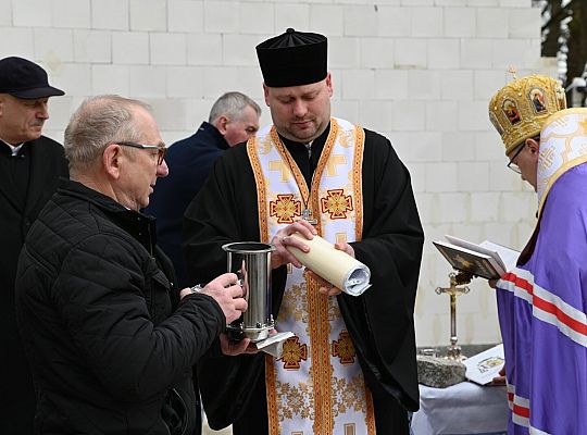 Poświęcenie kamienia węgielnego pod budową 54095