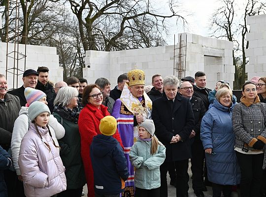 Poświęcenie kamienia węgielnego pod budową 54100