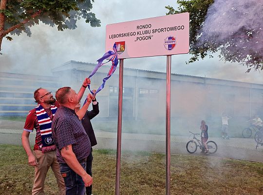 Symboliczne odsłonięcie tablicy „Rondo Lęborskiego 65210