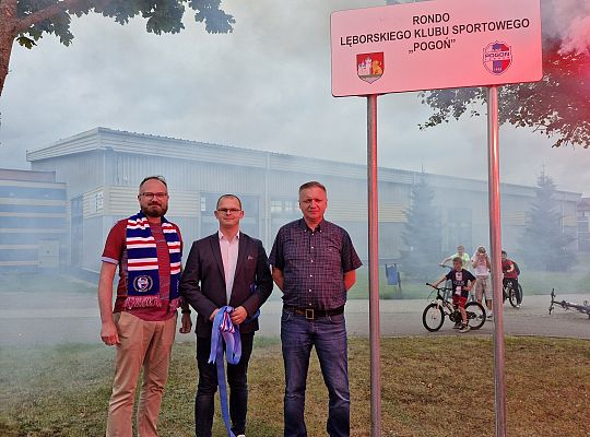 Symboliczne odsłonięcie tablicy „Rondo Lęborskiego 65208