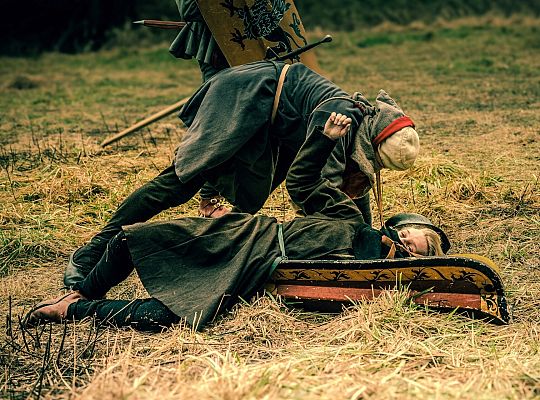 Kadry z epoki miecza i legend podczas Jarmarku św. 65246