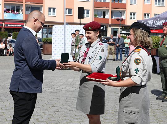 Z okazji jubileuszu lęborscy harcerze z nowym 66464
