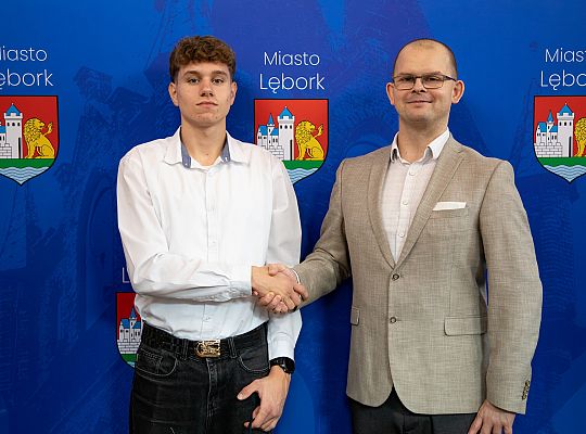 Michał Gajdus u burmistrza Lęborka – miasto stawia 70275
