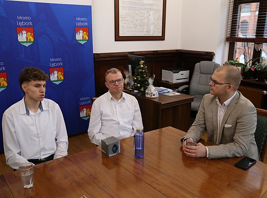 Michał Gajdus u burmistrza Lęborka – miasto stawia 70276