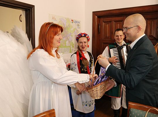 „Levino” z życzeniami dla burmistrza 70577