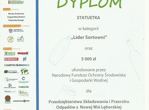 Przedsiębiorstwo w Czarnówku LIDEREM SORTOWNI  2910