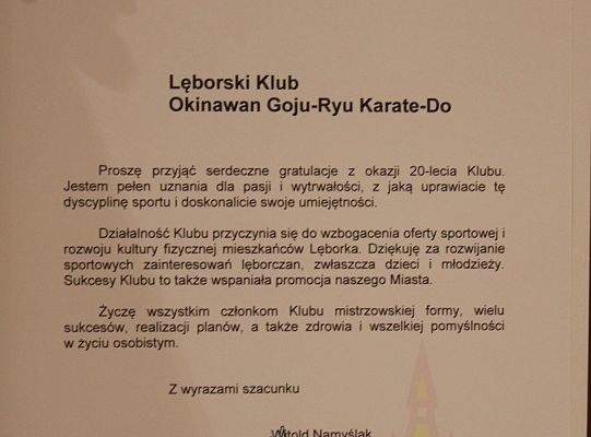 XX-lecie lęborskiego Klubu Okinawan Goju-Ryu 16388