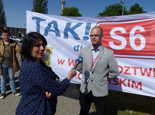 Protest w sprawie budowy drogi ekspresowej S6 19124