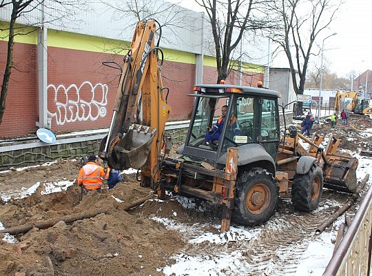 Wykopy na Waryńskiego w ramach projektu „Skarby 22765