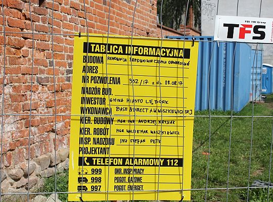 Konserwacja lęborskich obwarowań na ulicy 26397