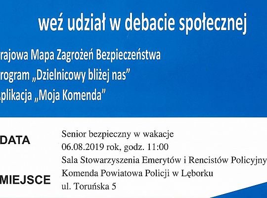 Policyjna debata dla seniorów 32255