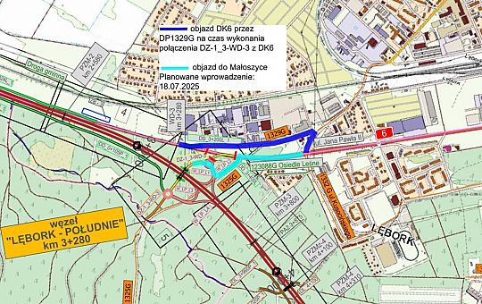 Zmiany w organizacji ruchu w związku z budową 65168