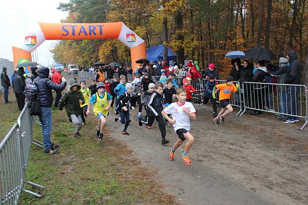 Indywidualne Biegi Przełajowe z okazji Święta Niepodległości w strugach deszczu