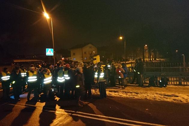 Zimowy wieczorny rajd po Lęborku