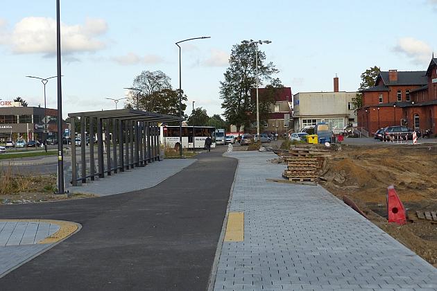 Lęborski Węzeł Przesiadkowy. Roboty przy dworcu kolejowym