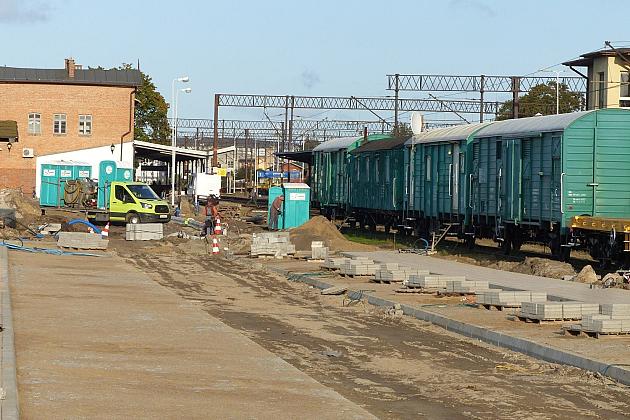 Lęborski Węzeł Przesiadkowy. Roboty przy dworcu kolejowym