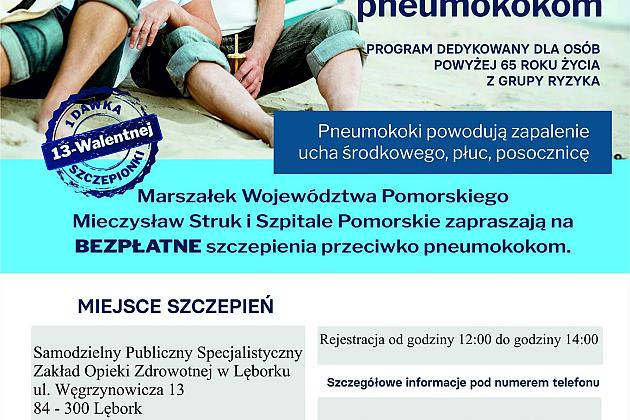 Bezpłatne szczepienia przeciwko pneumokokom dla osób 65+