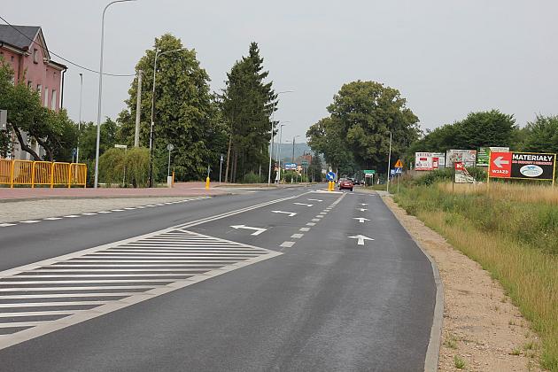 Skrzyżowanie Kossaka z Nadmorską po przebudowie