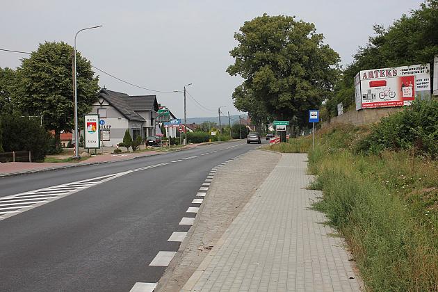 Skrzyżowanie Kossaka z Nadmorską po przebudowie