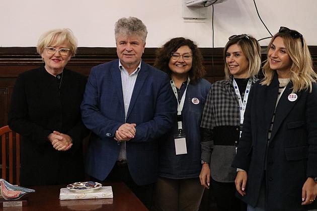 Uczniowie z wymiany z wizytą u Burmistrza