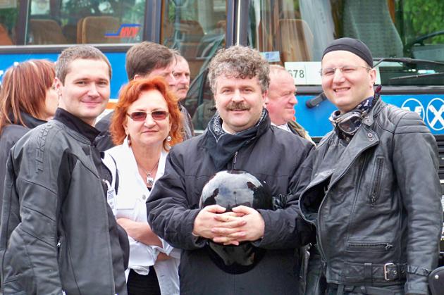 Motocyklowa parada na placu Pokoju