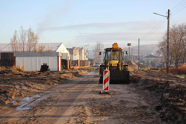 Trwa budowa ulicy Pułaskiego w Lęborku