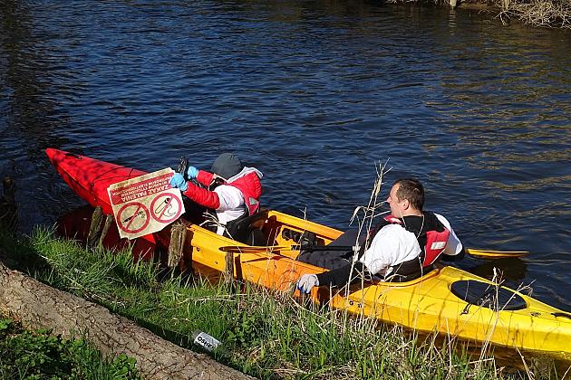 Rzeka Łeba oczyszczona